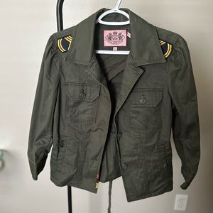 Juicy Couture Olive Green Army Style Jacket